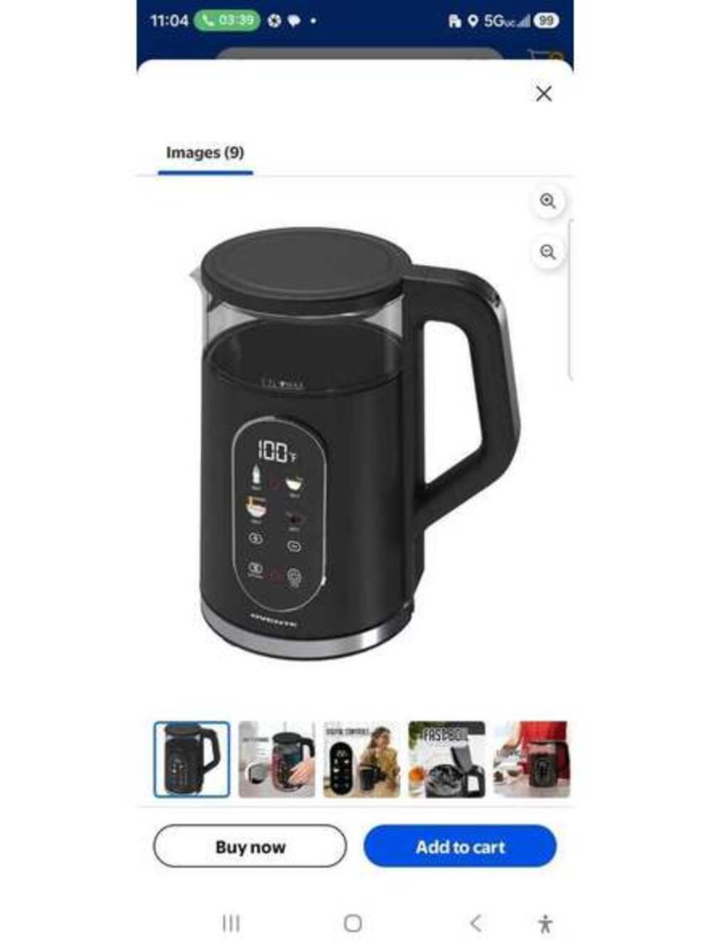 Open box digital electric kettle in excellent condition.